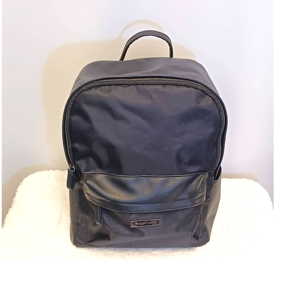 Backpack Vegan Leather with Zippered Closure & Side Pockets - Picture 7 of 9